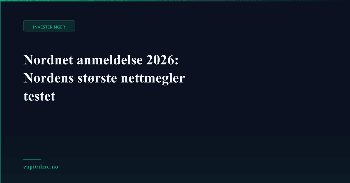 Nordnet anmeldelse 2026: Nordens største nettmegler testet